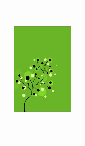 [LINE着せ替え] 緑の空間とシンプルなツリーの画像1