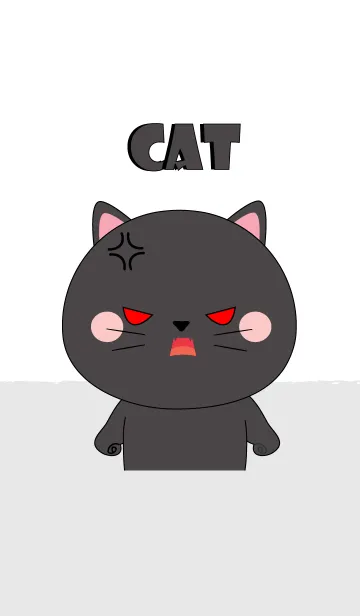 [LINE着せ替え] Big Head Black Cat Theme (jp)の画像1