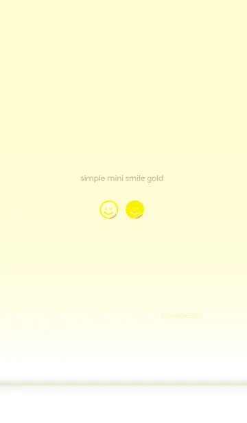 [LINE着せ替え] シンプル ミニ スマイル ゴールドの画像1