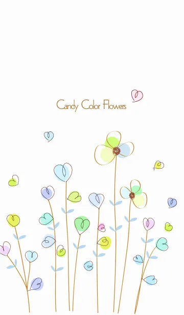 [LINE着せ替え] Candy color flowers 5の画像1