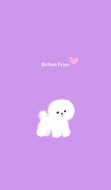 [LINE着せ替え] Bichon Frise☆2 手描きハートの画像1