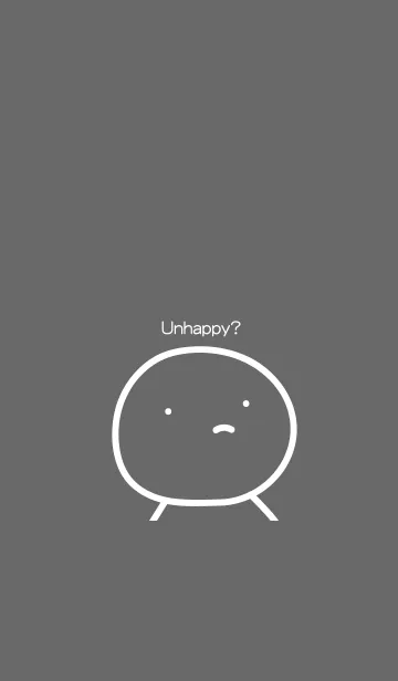 [LINE着せ替え] Unhappy？ (gray)の画像1