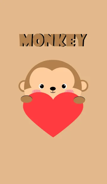 [LINE着せ替え] Cute Monkey theme Vr.1 (jp)の画像1