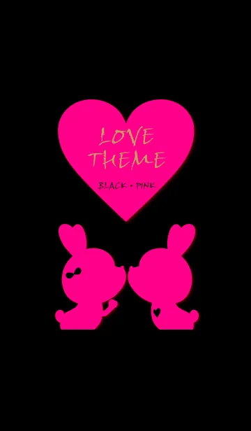 [LINE着せ替え] LOVE THEME BLACK ＆ PINK 3.の画像1