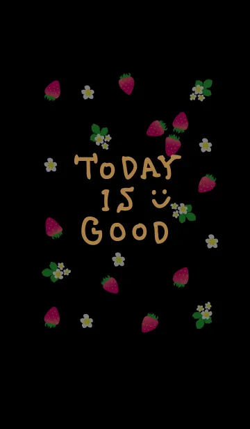 [LINE着せ替え] 苺-黒色背景14-の画像1