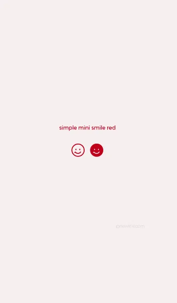 [LINE着せ替え] シンプル ミニ スマイル レッドの画像1