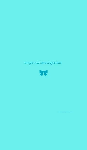 [LINE着せ替え] シンプル ミニ リボン ライトブルーの画像1