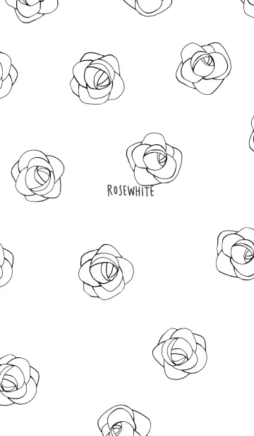 [LINE着せ替え] 線画ローズ。大人かわいい。シンプルの画像1