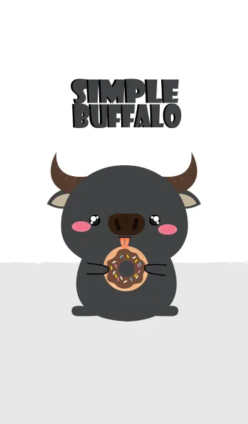 [LINE着せ替え] Simple Cute Buffalo Theme Ver2 (jp)の画像1