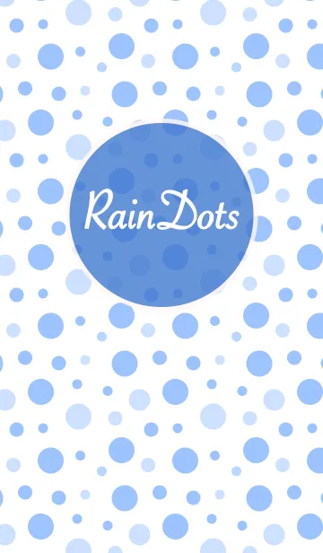 [LINE着せ替え] Rain Dots (Blue)の画像1