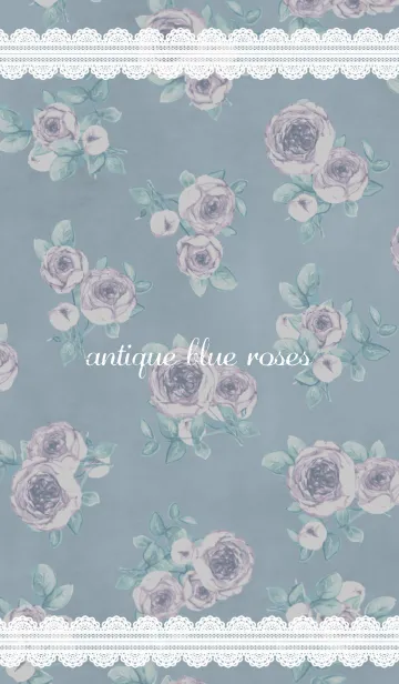 [LINE着せ替え] Antique blue rosesの画像1