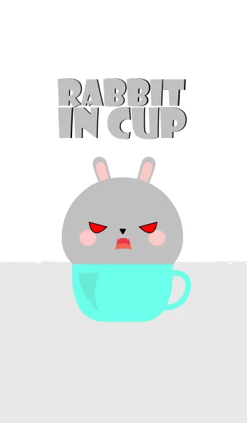 [LINE着せ替え] Gray Rabbit in Cup Theme (jp)の画像1