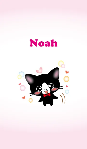 [LINE着せ替え] 黒白猫 Noahくんの画像1