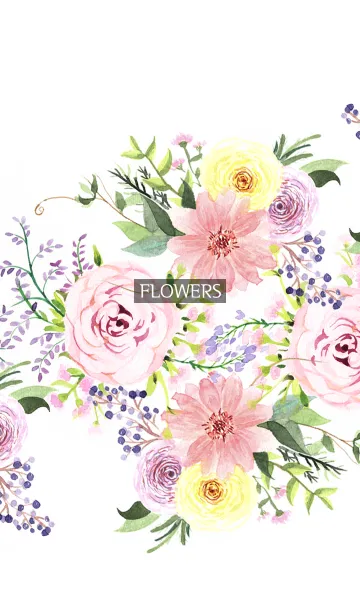 [LINE着せ替え] water color flowers_681の画像1