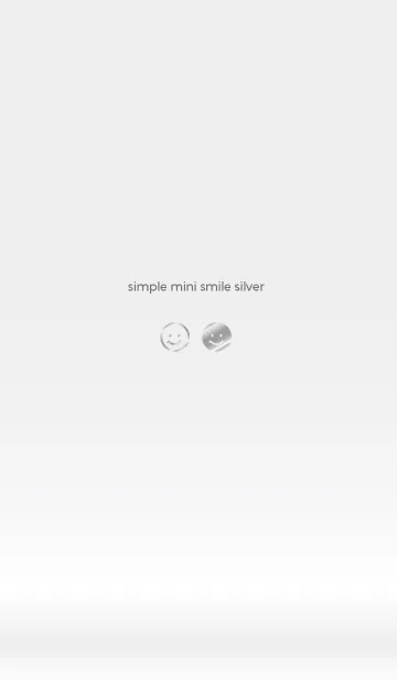 [LINE着せ替え] シンプル ミニ スマイル シルバーの画像1