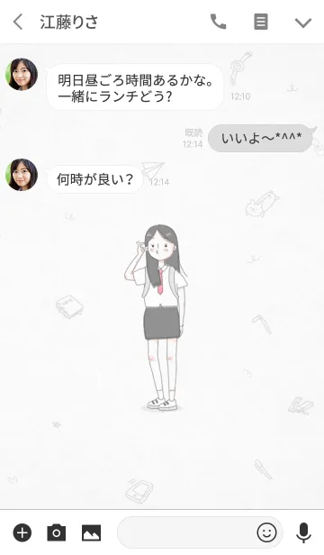 [LINE着せ替え] I am a high school girlの画像3