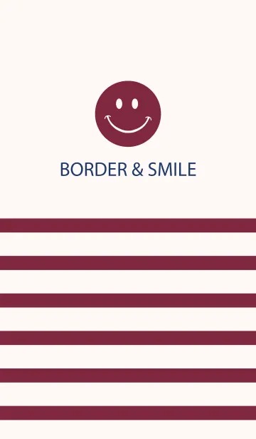 [LINE着せ替え] BORDER ＆ SMILE -WINERED 2-の画像1