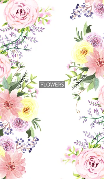 [LINE着せ替え] water color flowers_682の画像1