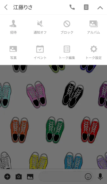 [LINE着せ替え] SNEAKERS-ホワイト/フルの画像4