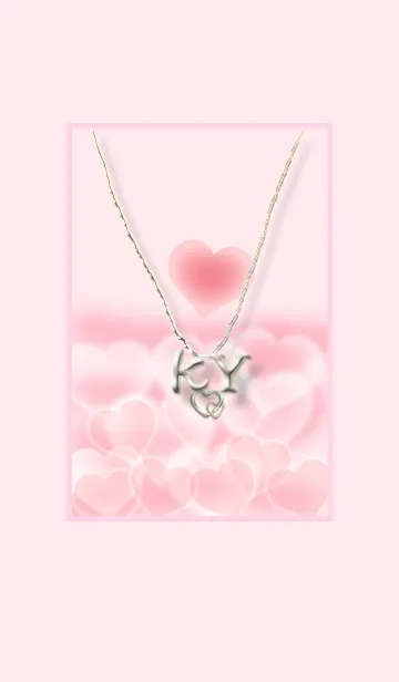 [LINE着せ替え] イニシャル K＆Y （ハート）の画像1