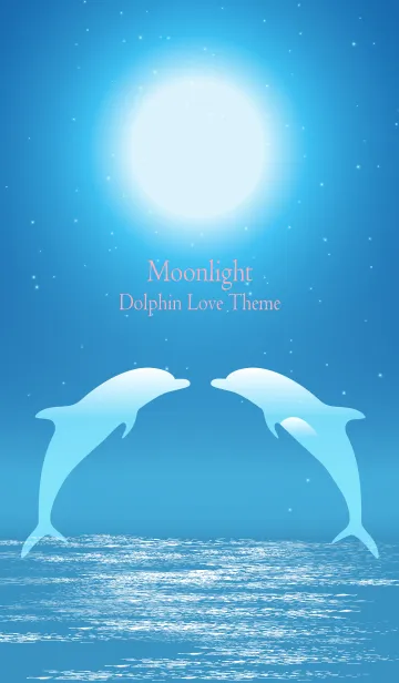 [LINE着せ替え] Moonlight Dolphin Love Theme 7.の画像1