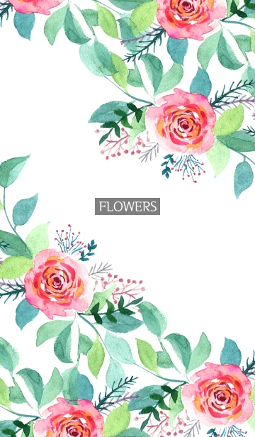 [LINE着せ替え] water color flowers_709の画像1