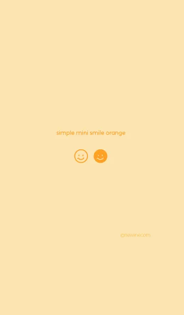 [LINE着せ替え] シンプル ミニ スマイル オレンジの画像1