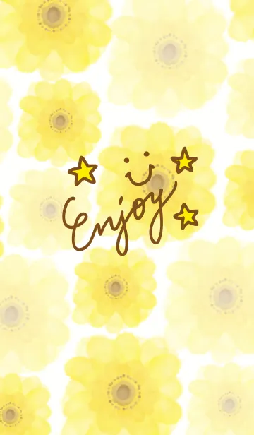 [LINE着せ替え] 黄色いお花-スマイル2-の画像1