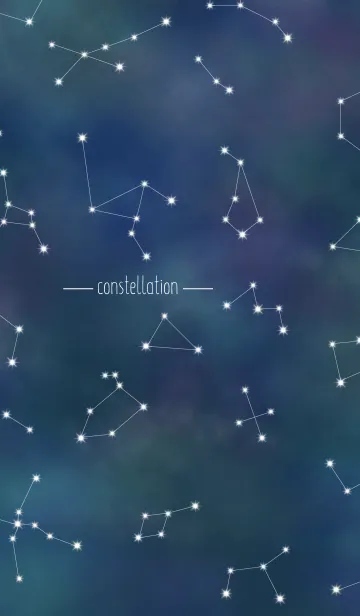 [LINE着せ替え] 星座:シンプルな宇宙-ダークブルーの画像1