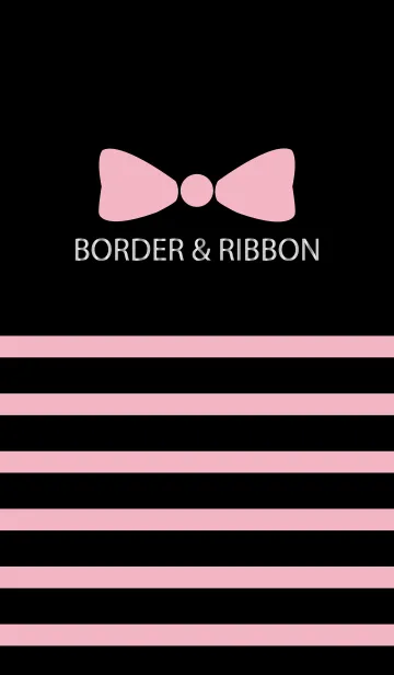 [LINE着せ替え] BORDER ＆ RIBBON -BlackPink 2-の画像1