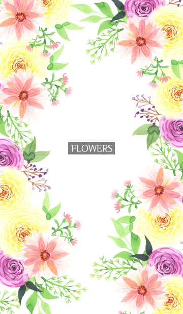 [LINE着せ替え] water color flowers_697の画像1