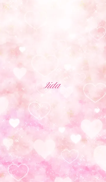 [LINE着せ替え] いいだ用ハート♥可愛いピンクの画像1