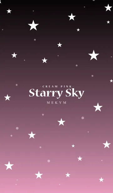 [LINE着せ替え] - Starry Sky Cream Pink -の画像1