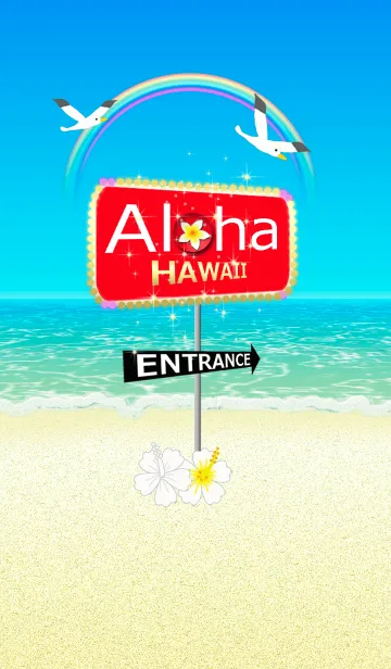 [LINE着せ替え] ハワイへのエントランス＊ALOHA+36の画像1