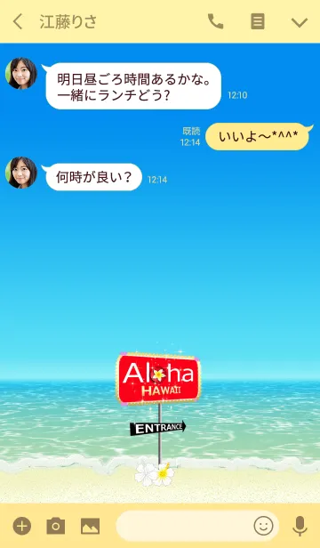 [LINE着せ替え] ハワイへのエントランス＊ALOHA+36の画像3