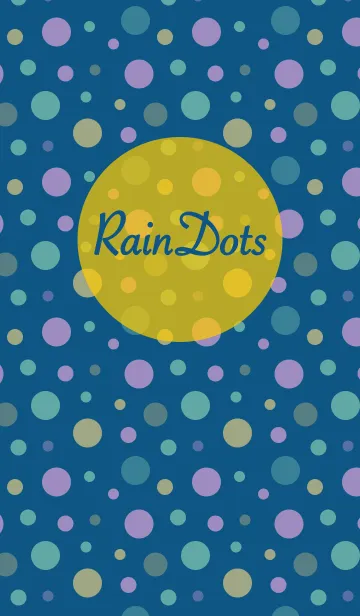 [LINE着せ替え] Rain Dots (Colorful Blue)の画像1