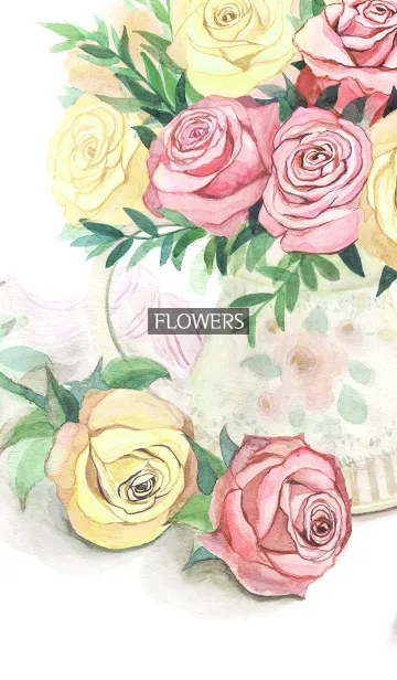 [LINE着せ替え] water color flowers_733の画像1