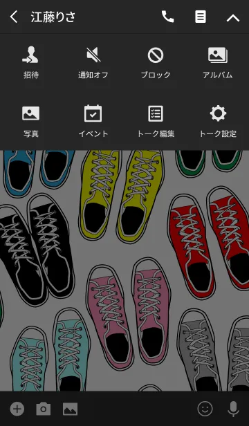 [LINE着せ替え] SNEAKERS-ブラック/フルの画像4