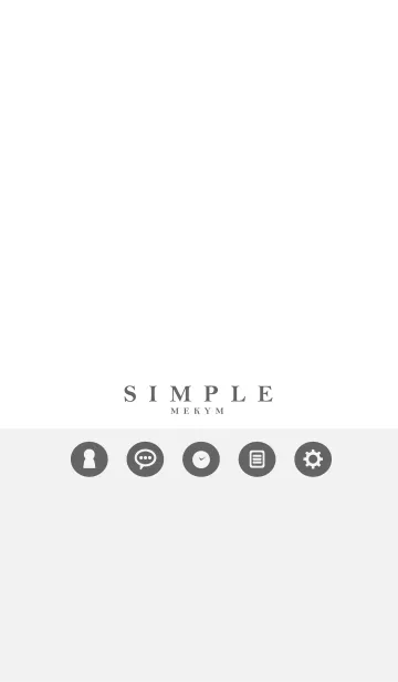 [LINE着せ替え] NATURAL SIMPLE ICON WHITE 2 -MEKYM-の画像1