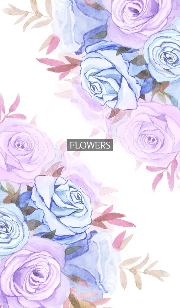 [LINE着せ替え] water color flowers_730の画像1