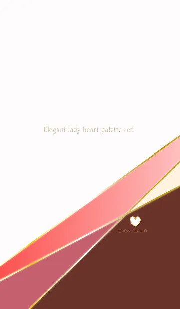 [LINE着せ替え] Elegant lady heart palette redの画像1