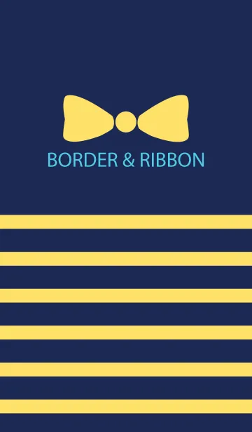 [LINE着せ替え] BORDER ＆ RIBBON -Yellow 2-の画像1