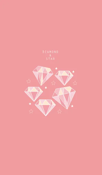 [LINE着せ替え] ダイヤモンド ＆ スター - ピンク -の画像1