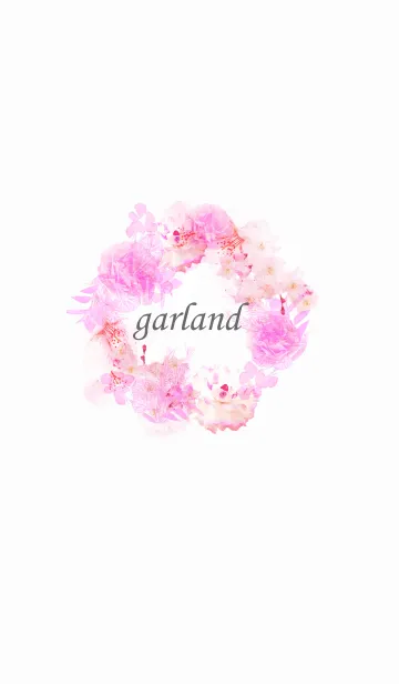 [LINE着せ替え] 幸運のピンクカラーのリースの画像1