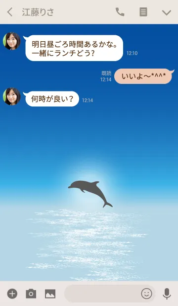 [LINE着せ替え] Dolphin and the Sea 2.の画像3