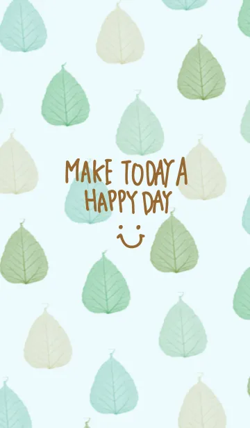 [LINE着せ替え] 爽やか葉っぱ-スマイル8-の画像1