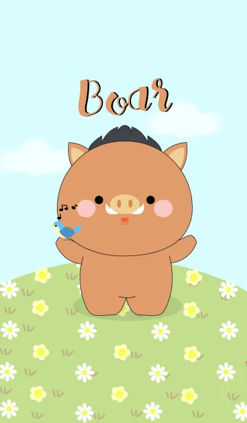 [LINE着せ替え] Love Cute Boar Theme (jp)の画像1