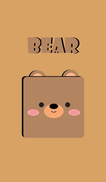 [LINE着せ替え] Simple Box Bear Theme (jp)の画像1