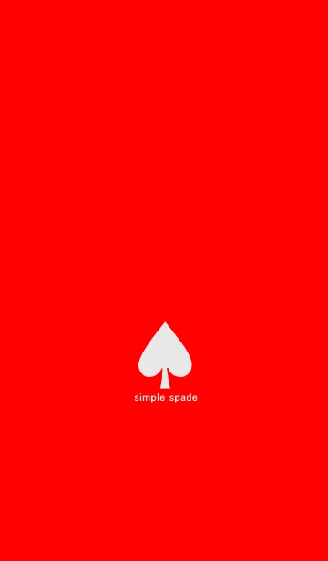 [LINE着せ替え] simple spade(red)の画像1