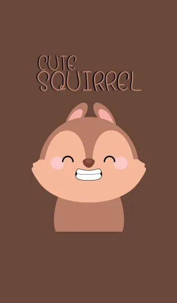 [LINE着せ替え] Cute squirrel Face Theme (jp)の画像1